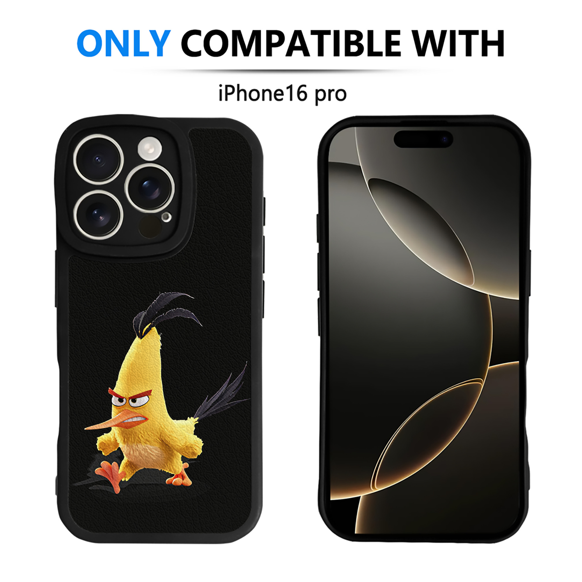 （画像用） Angry Birds アングリーバード 【iPhone 16シリーズ対応】シリコンスマホケース（レザー調） 材質：シリコン